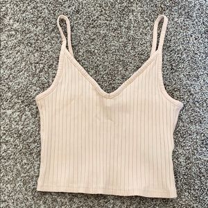Divided pink crop top